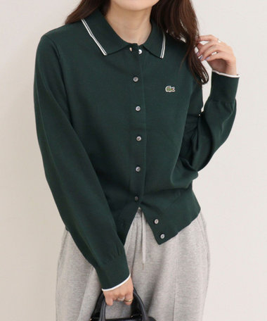 【LACOSTE/ラコステ】ラインディテールニットポロカーディガン