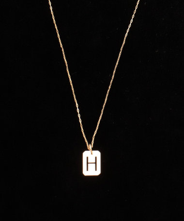 【grace grace/グラスグラス】10KイニシャルプレートNL-H