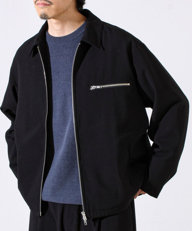【セットアップ対応】ウールライクジップジャケット