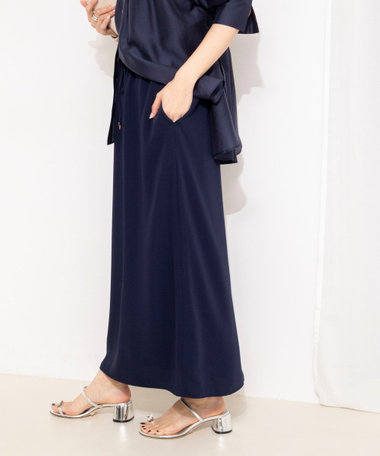 ウォッシャブルハイスペックサテンロングスカート