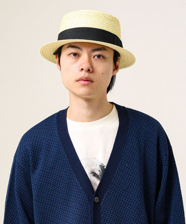 【夏の定番クラシック】STRAW BOATHER HAT カンカン帽