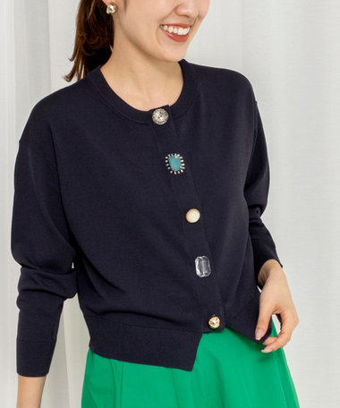 《手洗い可能》ランダムビジューカーディガン