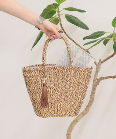 メタリックフィルムカゴバッグ