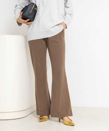 ウォッシャブルピグメント加工フレアカットソーパンツ