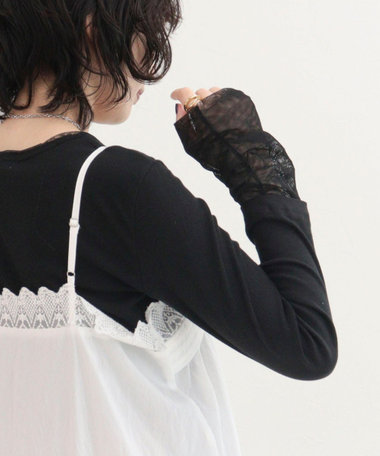 レイヤードスリーブロンTシャツ