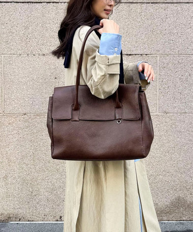 【@sora_522m企画/本革/A4サイズ対応】フラップデザインレザーバッグ