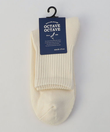【OCTAVE OCTAVE】底パイル無地ソックス