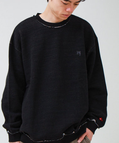 【BOY BACK FANCY】裏配色フリース スウェットプルオーバー