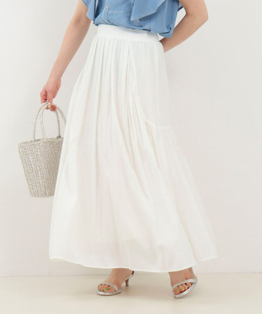 ギャザー切替スカート