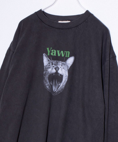 【人気シリーズ】【DOG&CAT】犬猫ピグメント クルーネックロンT