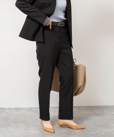 《セットアップ対応》ウォッシャブルウール調テーパードパンツ