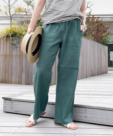 【GEVACO/ゲバコ】コットンリネンイージーパンツ