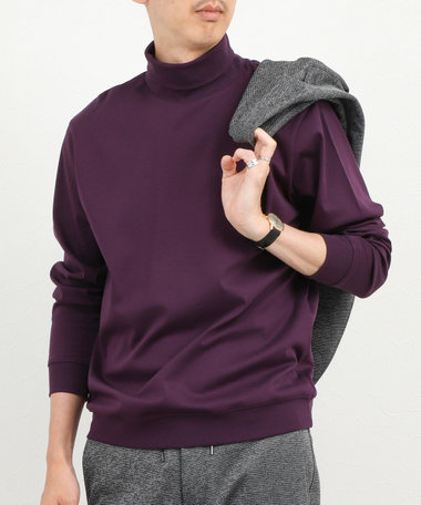 《ビジカジ対応》シルケットスムース タートルネック ドレスロンT 26AW