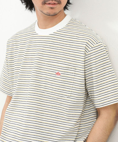 【DANTON/ダントン】POCKET T-SHIRT STRIPE 26SS（DT-C0198 TCB STRIPE）
