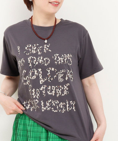 ヒョウ柄ロゴTee