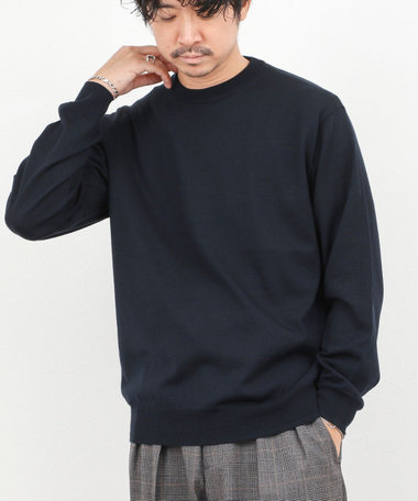 ウォッシャブル クルーネックニット 25AW