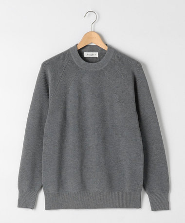 ラグラン片畦プルオーバーニット