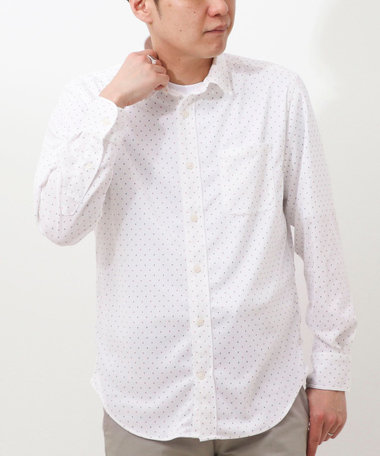 《ビジカジ対応》カノコプリント レギュラーシャツ