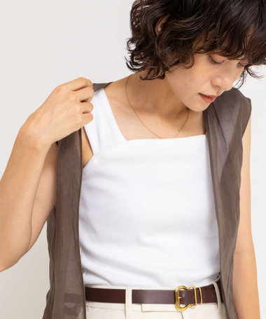 07T249☆ FENDI mare キャミソール タンクトップ 春夏 M レースキャミソール タンクトップ カップ付き レディース