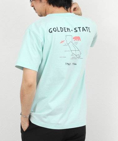 【BARNS OUTFITTERS】別注 MAP GOLDEN STATE プリントTシャツ 26SS