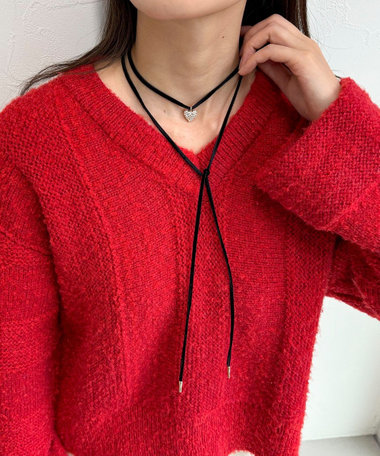 ビジューハートコードチョーカー