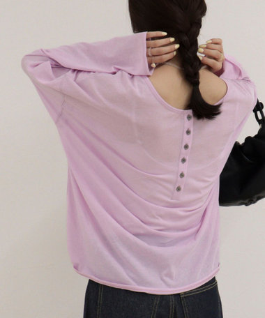ヘンリー2WAYルーズロンTシャツ
