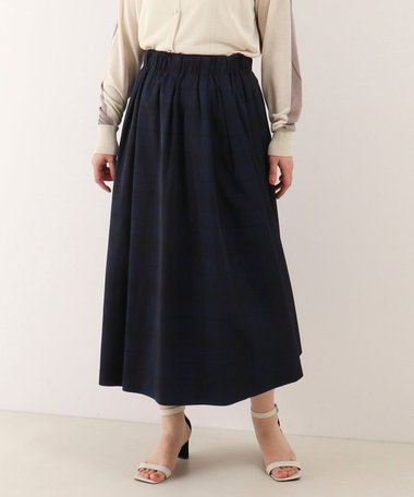 リバーシブルタフタチェックスカート