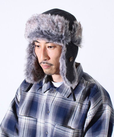 【GLOSTER/グロスター】フライトキャップ 2WAY ナイロン/デニム