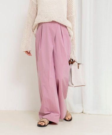 【一部WEB限定サイズ】ウォッシャブル撥水ワイドラップパンツ