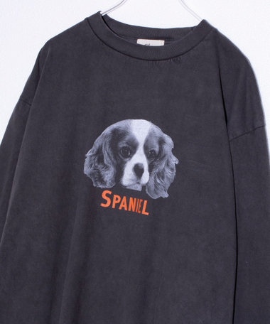 【人気シリーズ】【DOG&CAT】犬猫ピグメント クルーネックロンT