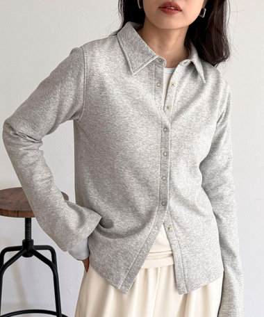 ブークレーフレアスリーブカーディガン