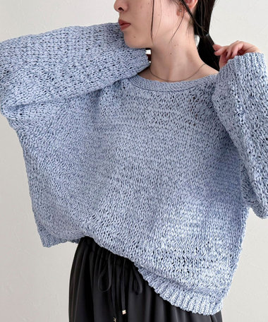 テープヤーンニットプルオーバー