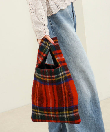 《別注》【TWEEDMILL】チェック柄トートバッグ
