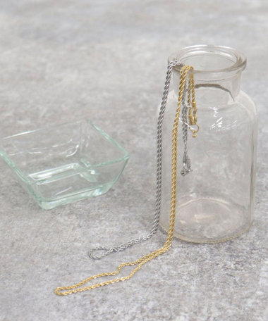 ステンレススクリューチェーンネックレス ロング