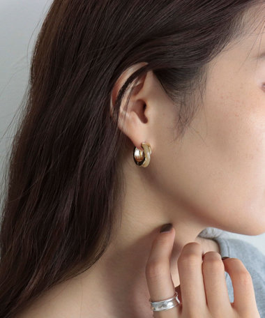 マーブルクロスワンタッチピアス