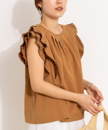 ウォッシャブル高機能袖プリーツブラウス