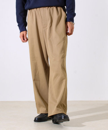 【GEVACO】ドロストイージーパンツ ストレッチツイル 裾ドローコード付き