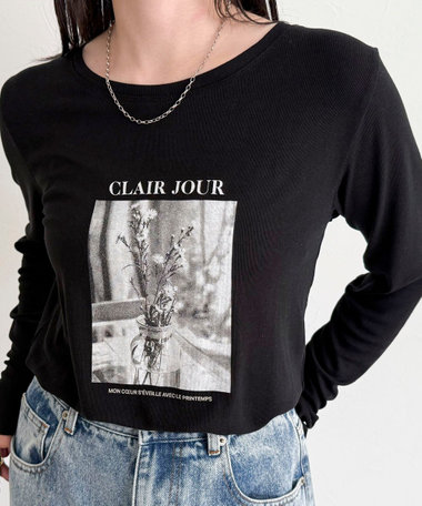 シアーphotoロンTシャツ