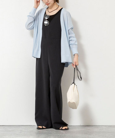 ウォッシャブル多機能ツイルサロペットパンツ