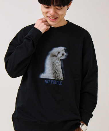 【MY PET】クルーネックプリントスウェット