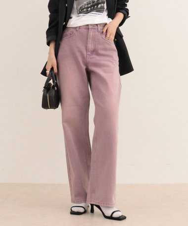 Soft color straight Denim