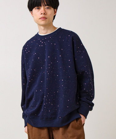 星穴ネップボンディング クルーネックスウェット