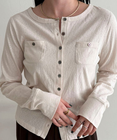 シアーカットソーカーディガン