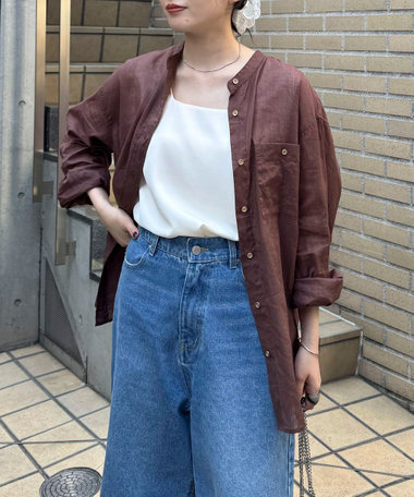 ラミーバンドカラーシャツ