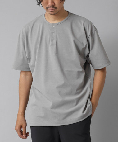 【ACTIVE SECT】《限定展開》UVカット ヘンリーネックTシャツ 25SS