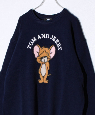 【MICKEY&JERRY】UNISEX シャギージャガードニット
