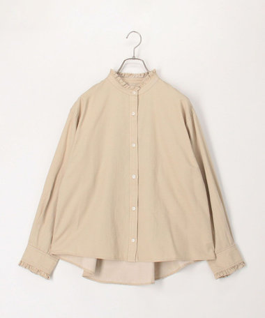 【サイズ１】BOWTE バウト フリルタンガリーシャツ BOWTE(バウト)｜SELVAGE ツイル ダンガリーフリル ドレスシャツ