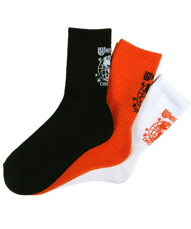 ［WEB限定 SPECIAL PRICE！］【3足セット】【UNIVERSAL OVERALL/ユニバーサルオーバーオール】ロゴ ソックス