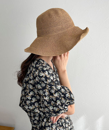 【atelier brugge/アトリエブルージュ】ペーパーワイドブリムハット