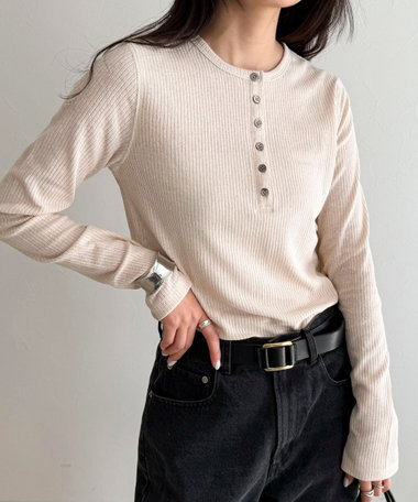 シアーテレコヘンリーネックプルオーバー